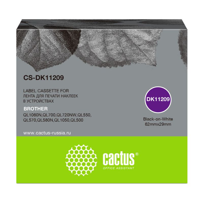 

Картридж Cactus CS-DK11209 черный (лента)