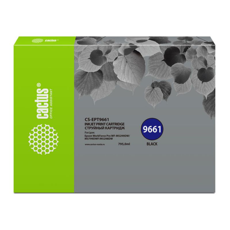

Картридж Cactus CS-EPT9661 черный