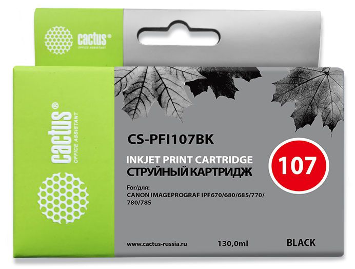 

Картридж Cactus CS-PFI107BK черный