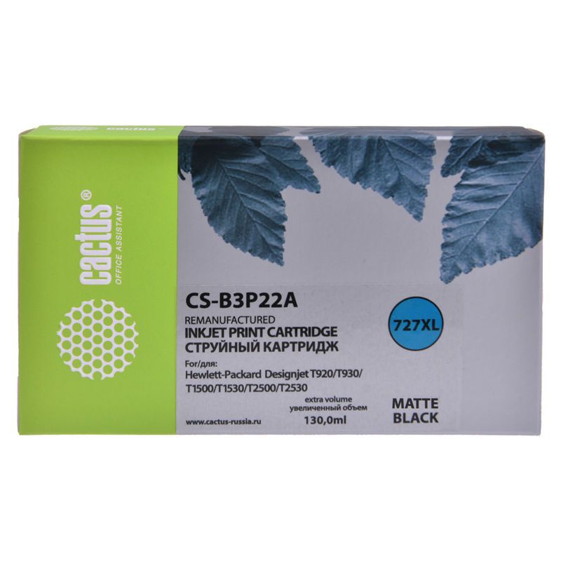 Картридж Cactus CS-B3P22A черный матовый N727