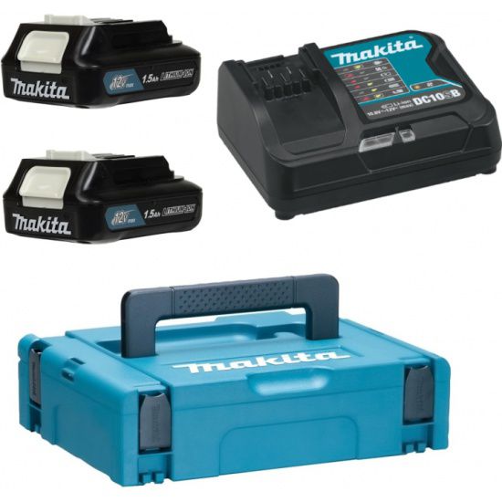 

Аккумулятор Makita BL1016B-2шт+DC10SB (197652-7)