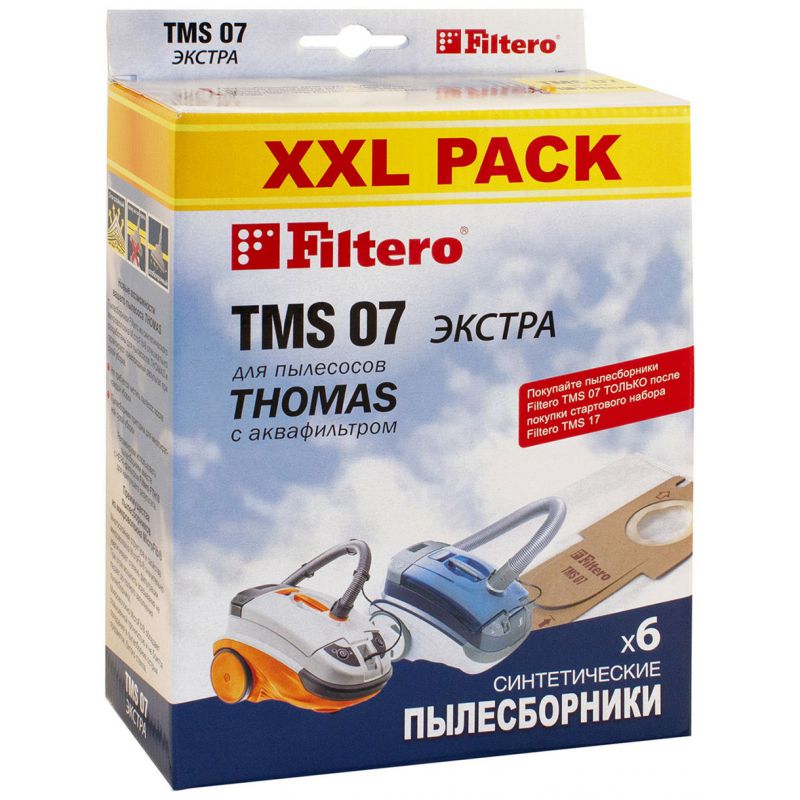 

Мешок для пылесоса Filtero TMS 07 (6) XXL PACK, ЭКСТРА