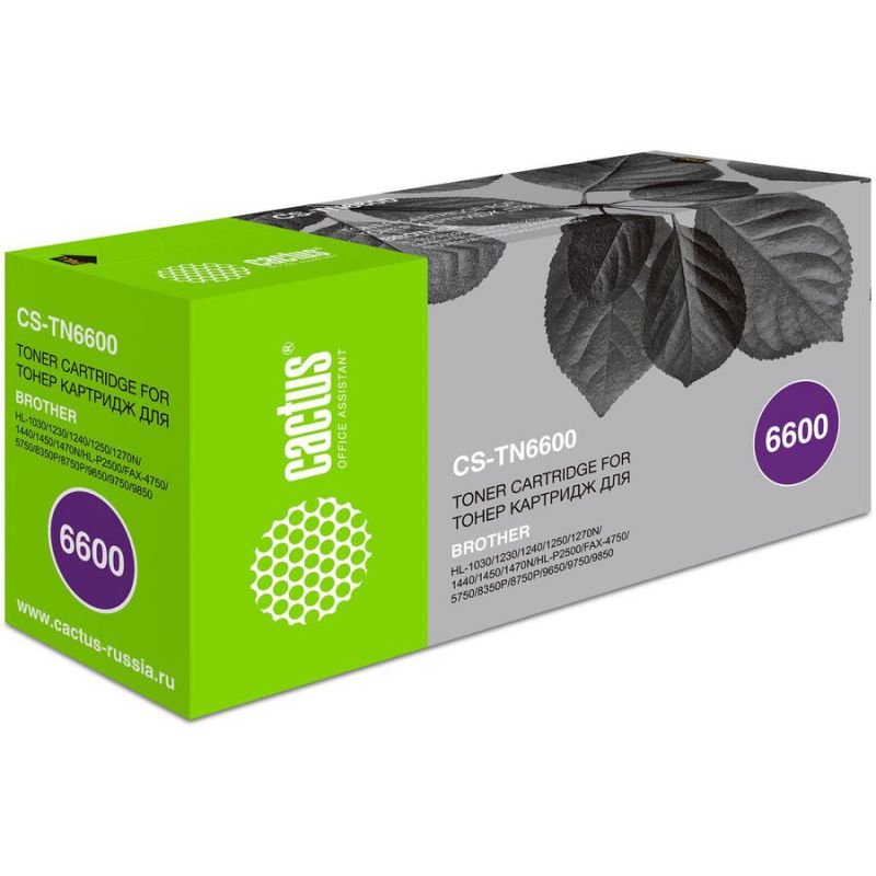 

Картридж Cactus CS-TN6600 черный