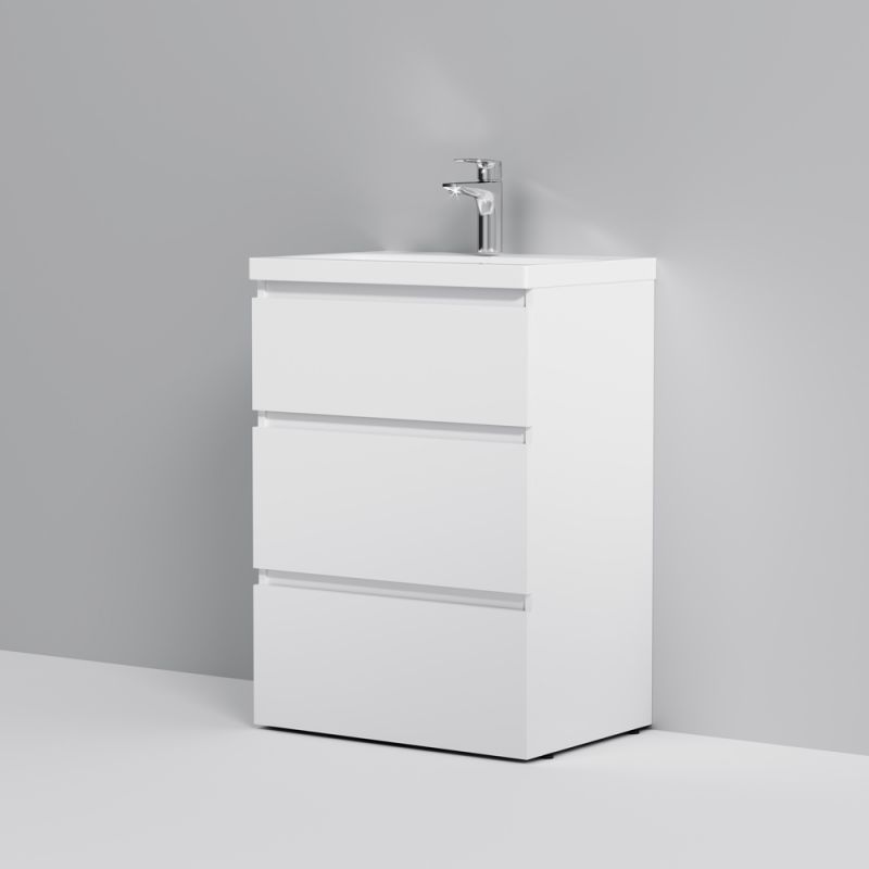 

Тумба Am.Pm GEM S M91-FSX0602-WC0602WG с раковиной, напольная, 60см белый