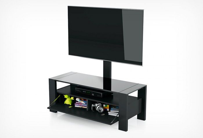 

Тумба под телевизоры Holder TV-34110 черн.мат.+черн. ст.