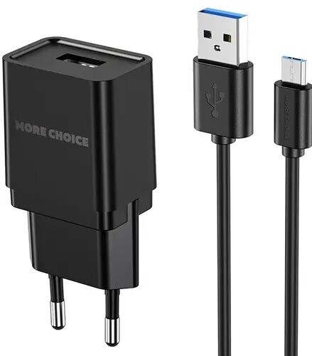 

Сетевое зарядное устройство More choice NC33m Black (4627151191621)
