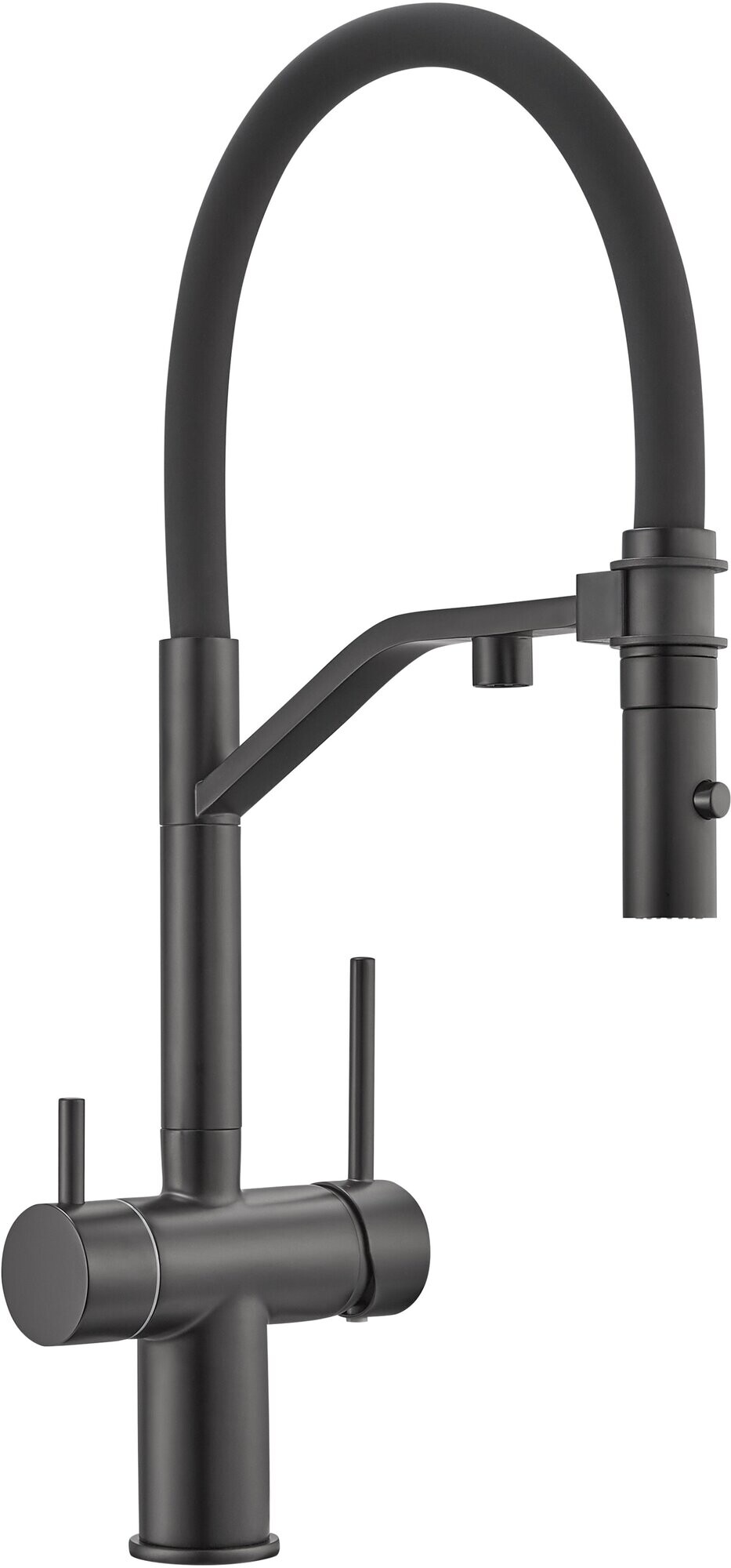 

Смеситель для кухни Milacio MCU.557.TB Total black
