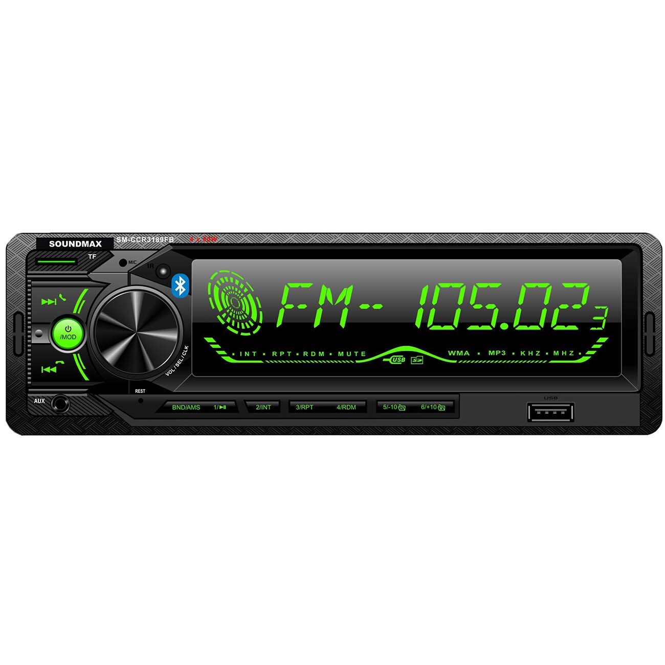 Автомагнитола SoundMAX SM-CCR3189FB черный