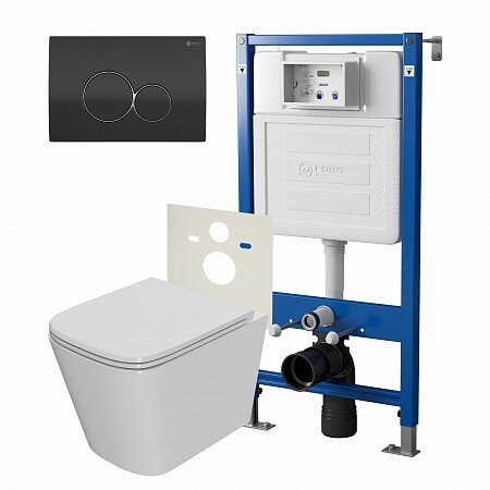 

Комплект инсталляции Point PN48082BC (Элемент PN45120 +Клав. Виктория черный/хром, PN44061BC + Унитаз Ника PN41081)