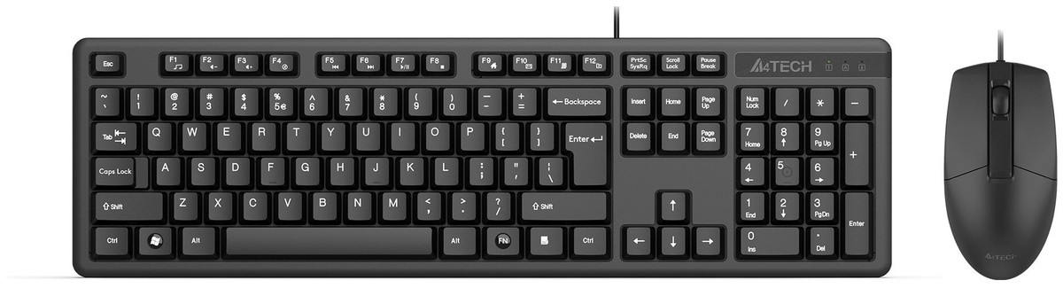 Комплект мыши и клавиатуры A4Tech KK-3330S черный USB