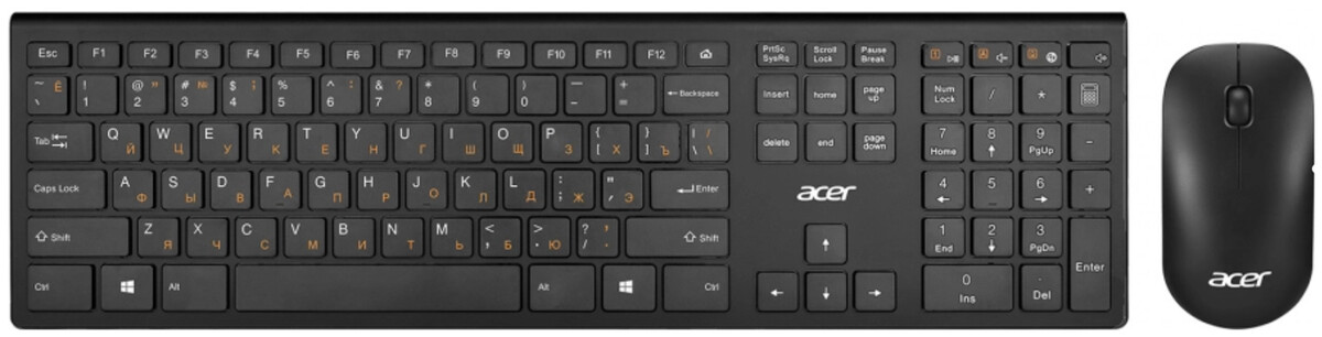 

Комплект мыши и клавиатуры Acer OKR030 USB черный