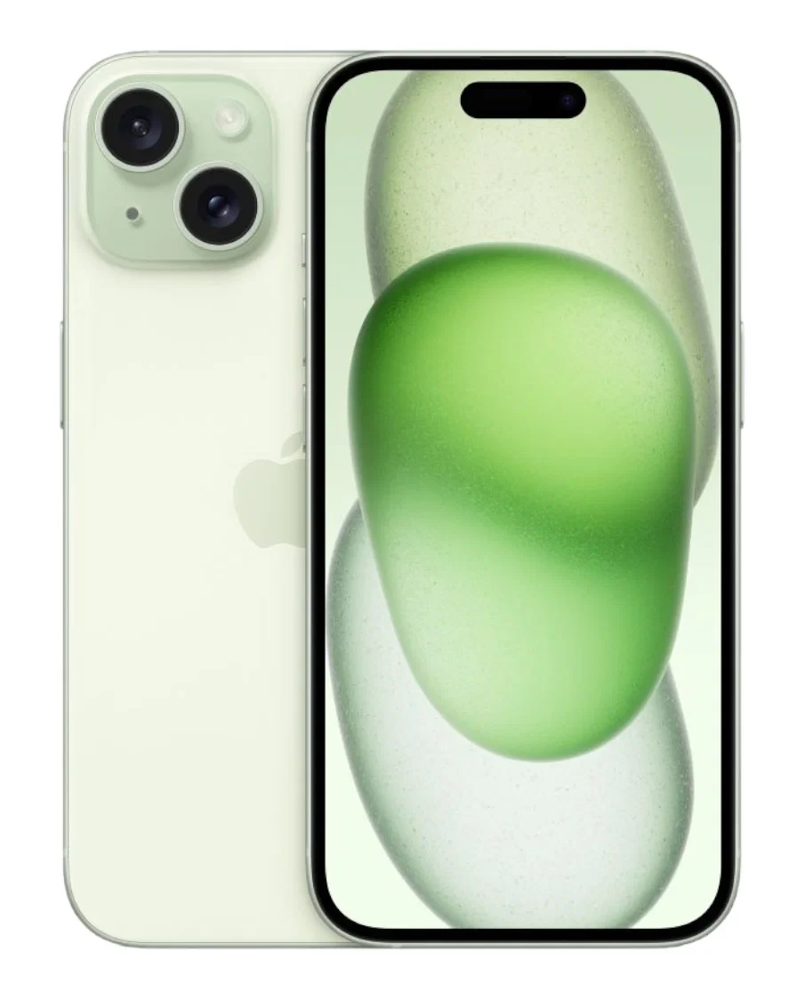 

Телефон Apple iPhone 15 (A3092) 128Gb зеленый (MTLH3ZA/A)
