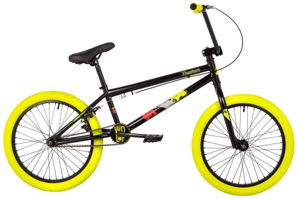 

Велосипед для подростков NOVATRACK 20BMX.WOLF.BK23 черный