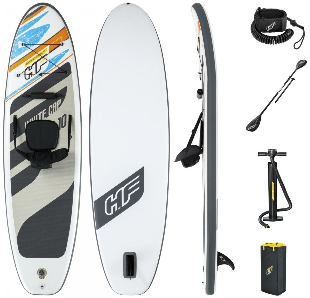 

SUP-доска BestWay 65341 с набором White Cap Convertible, 305x84x12см