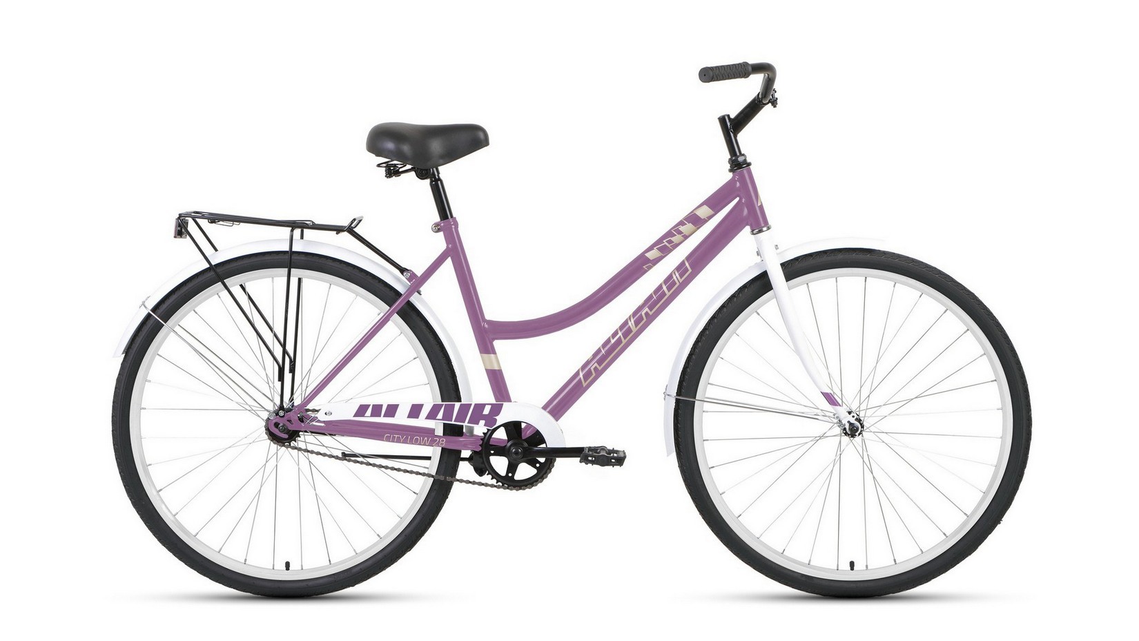 

Велосипед взрослый Altair CITY 28 LOW фиолетовый/белый (RBK22AL28026)