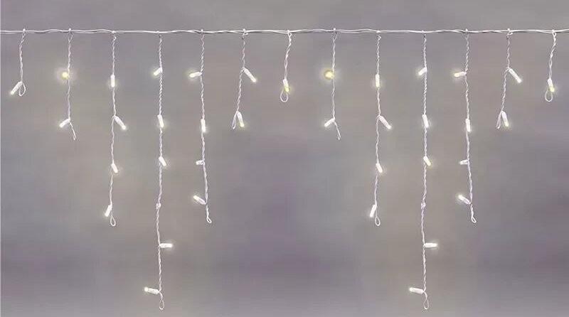 

Гирлянда Neon-Night Айсикл (бахрома) 4,8x0,6м, белый ПВХ, 152LED тепло белые (255-138-6)