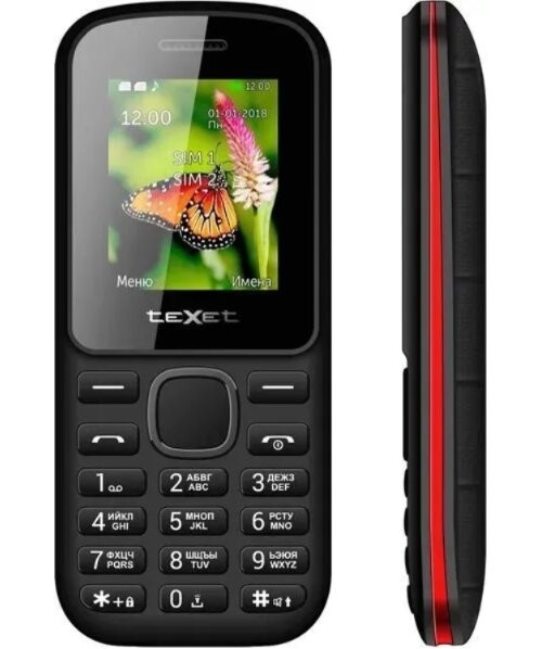 

Телефон TeXet TM-130 черный/красный