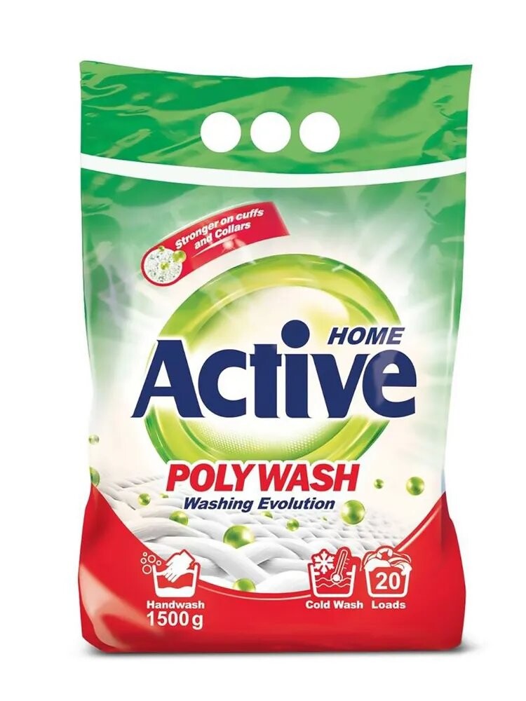 

Средство для стирки ACTIVE Стиральный порошок автомат Poly Wash, 1.5кг (511701037)