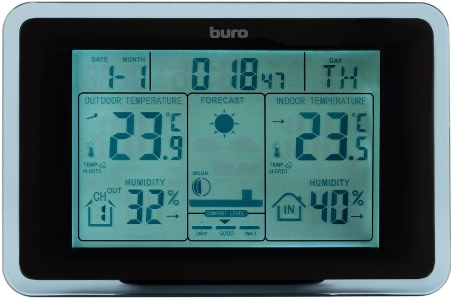

Цифровая метеостанция Buro BU-WSH168-LIGHT черный