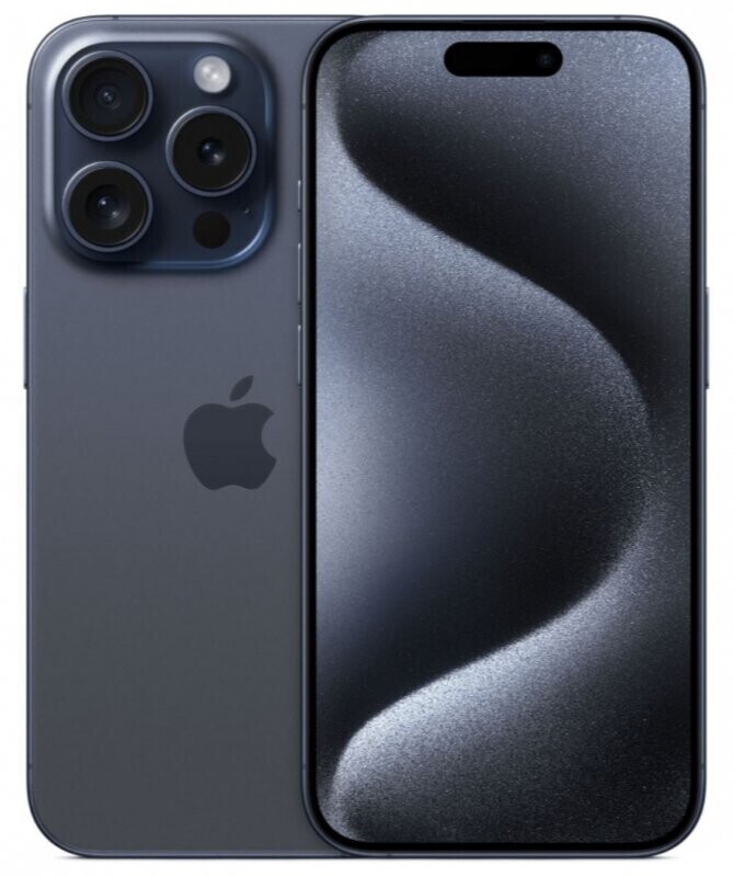 

Телефон Apple iPhone 15 Pro Max A3106 512Gb синий титан (MU7F3ZD/A)