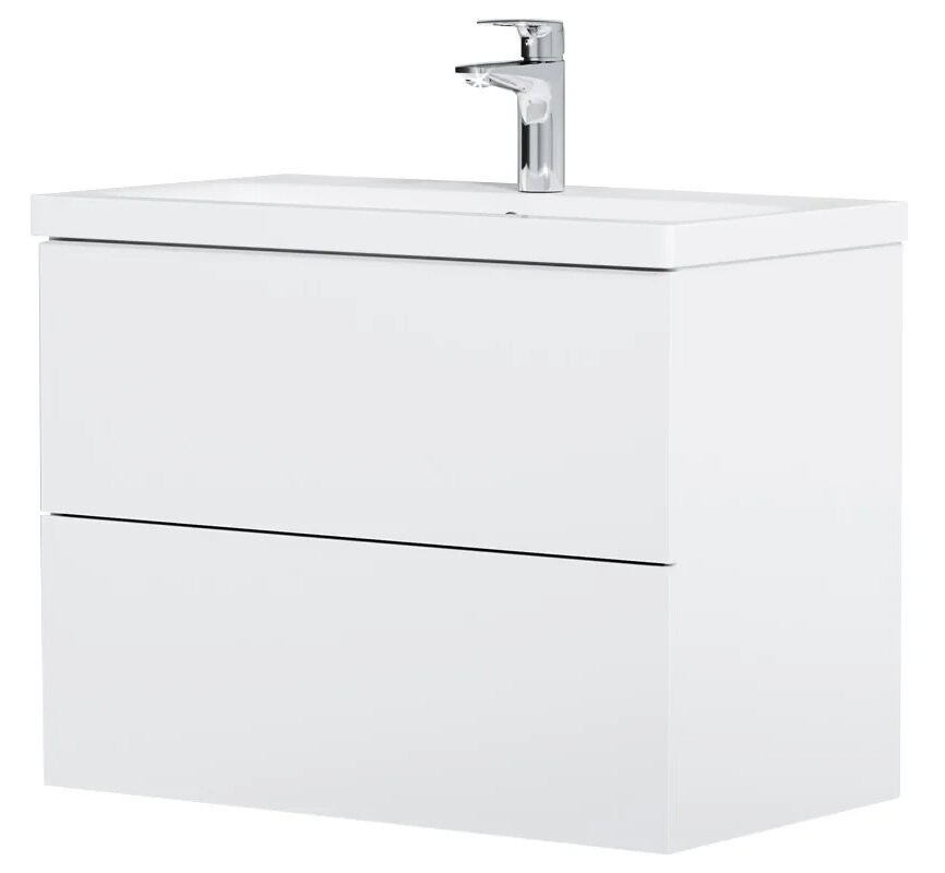 

Тумба Am.Pm GEM 75см подвесная (с раковиной) белый M90-FHX0752-WC0752WG