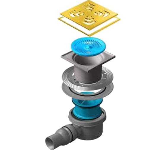 

Душевой трап Pestan Confluo Standard 15х15 Square Gold (13000136)