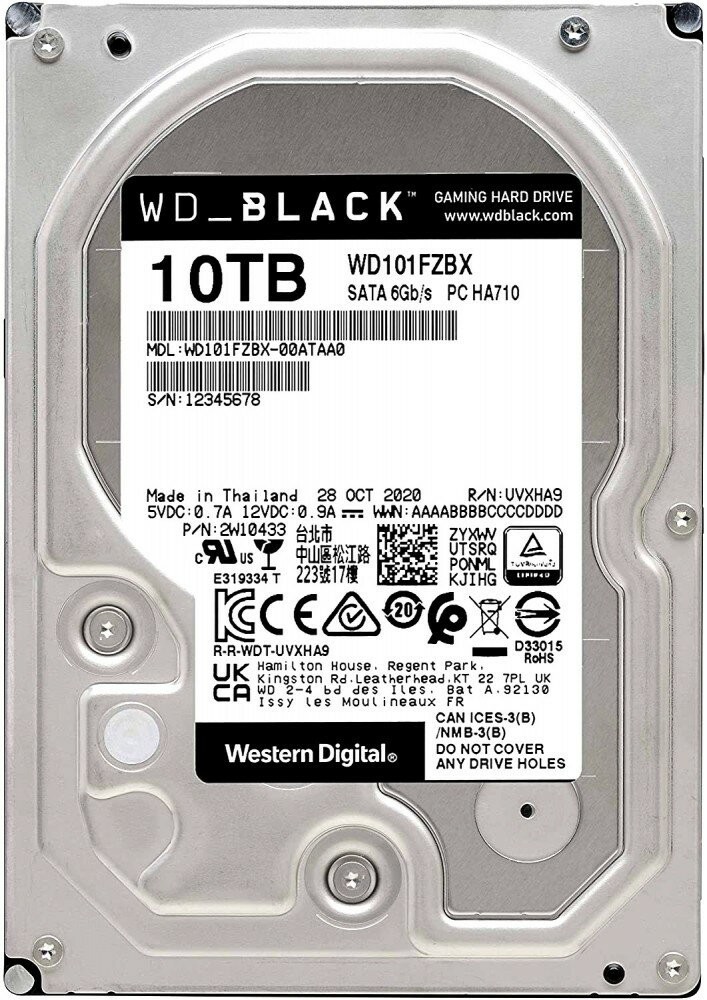 

Жесткий диск Western Digital 10TB BLACK (WD101FZBX)