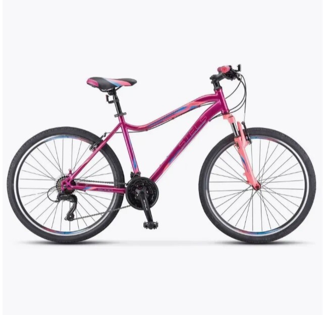 

Велосипед взрослый STELS Miss-5000 V 26 V050 Фиолетовый/розовый (LU096326 LU089377 18)