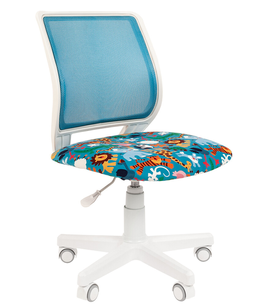 

Кресло Chairman Kids 112 ткань зоопарк/TW-34 белый пластик