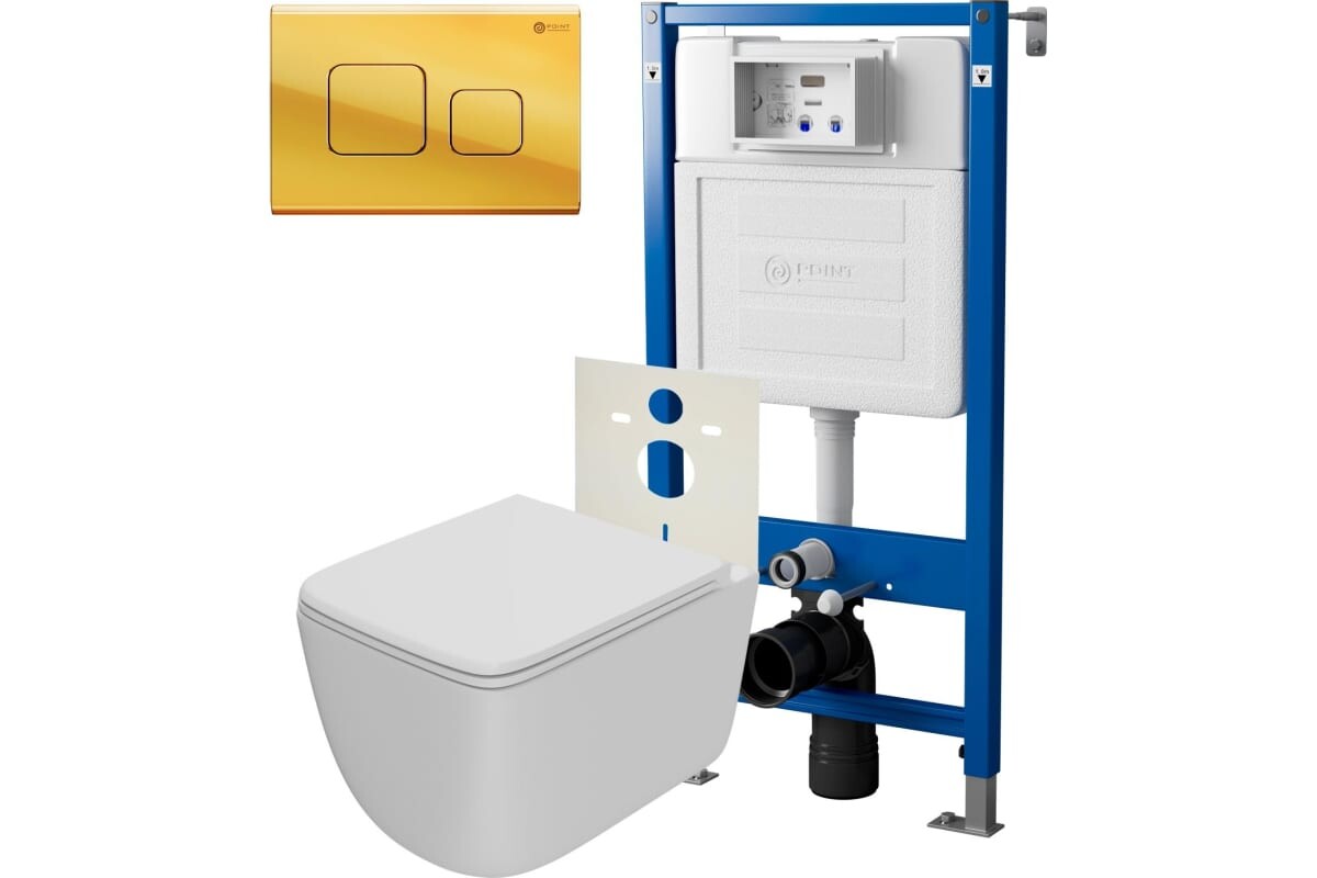 

Комплект инсталляции Point PN48242G (Элемент PN45120 +Клавиша Афина золото PN44041G +Унитаз Меркурий PN41831WM)