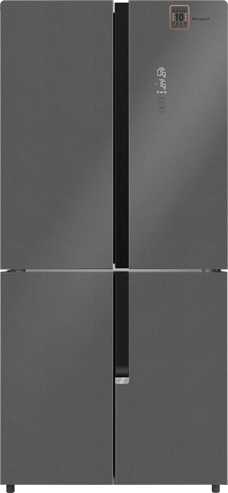 

Холодильник Side by Side Weissgauff WCD 450 Bru Steel Glass NoFrost Inverter