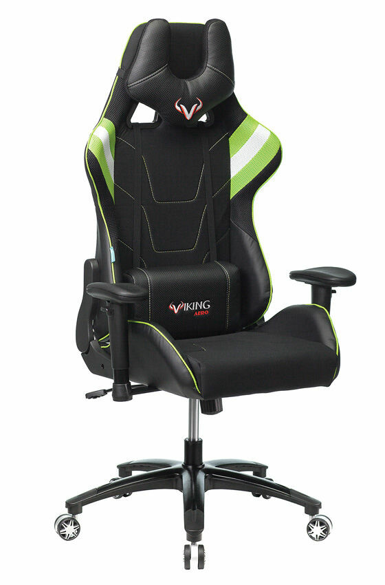 

Кресло Zombie Viking 4 AERO текстиль/эко.кожа салатовый/черный
