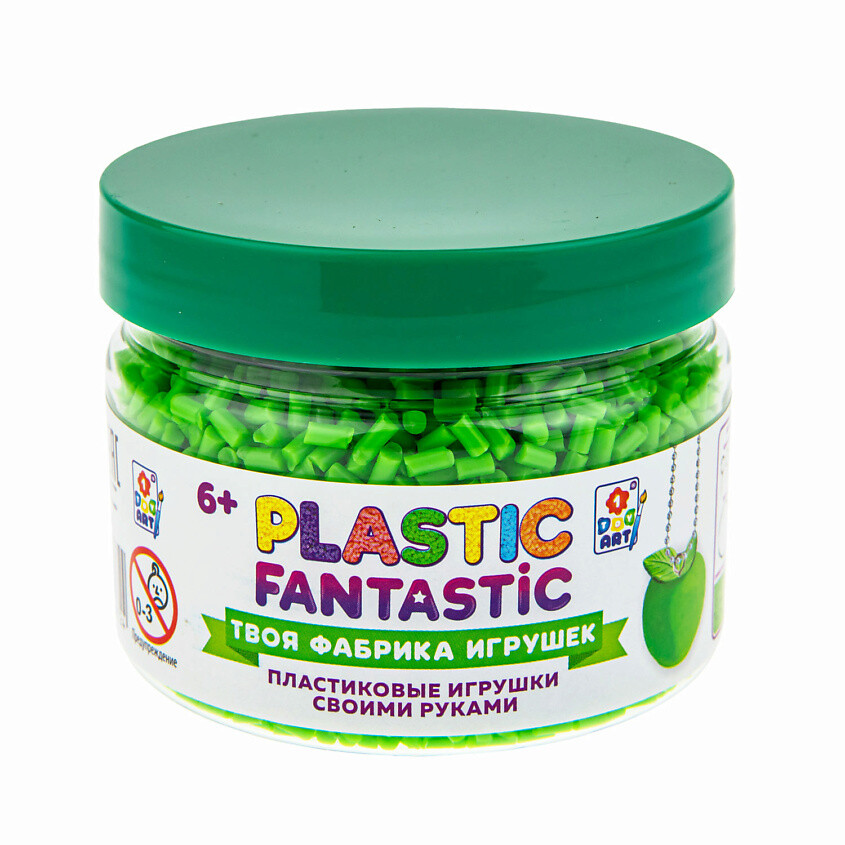 

Набор для творчества 1 TOY Гранулированный пластик Plastic Fantastic 95г зелёный (Т20219)