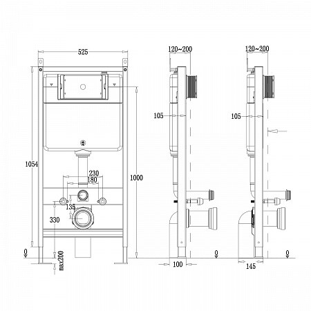 

Комплект инсталляции Point PN48103BM (Элемент PN45120 +Клав. Меркурий черн мат PN44831BM + Унитаз Веста PN41701)