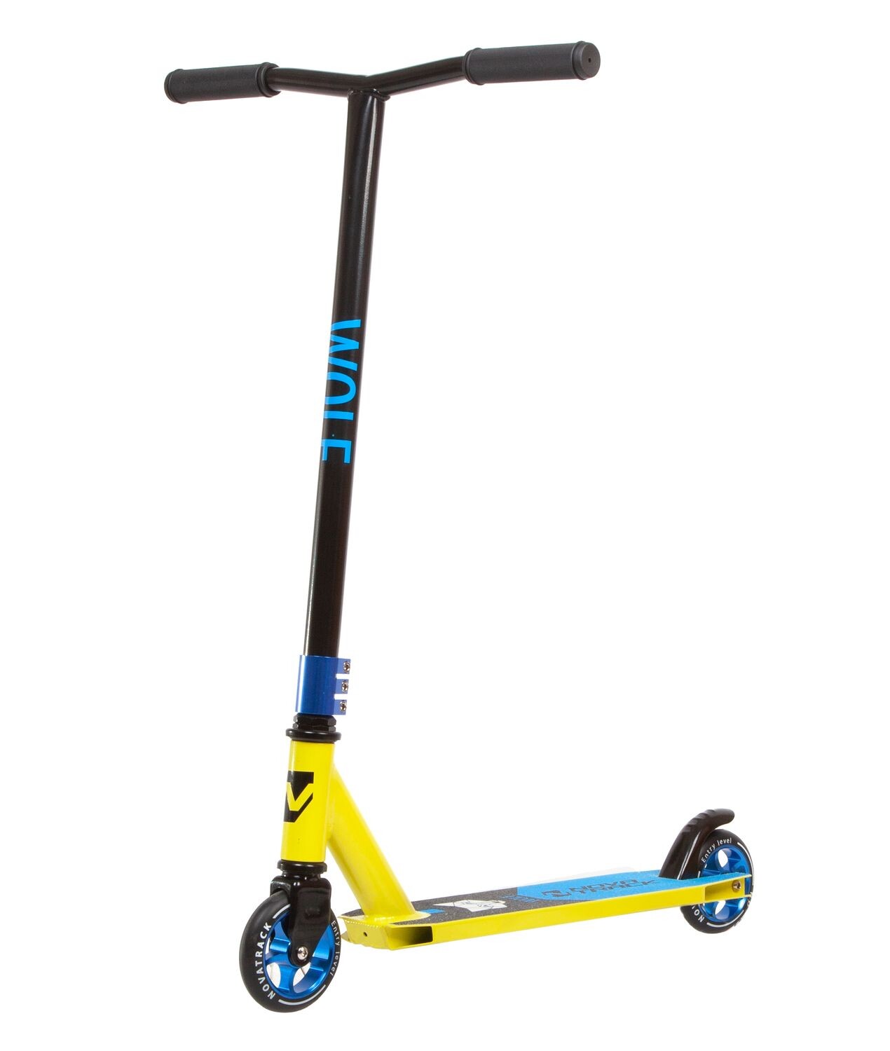 

Самокат NOVATRACK 110A.WOLF.BLM21 черно-лимонный