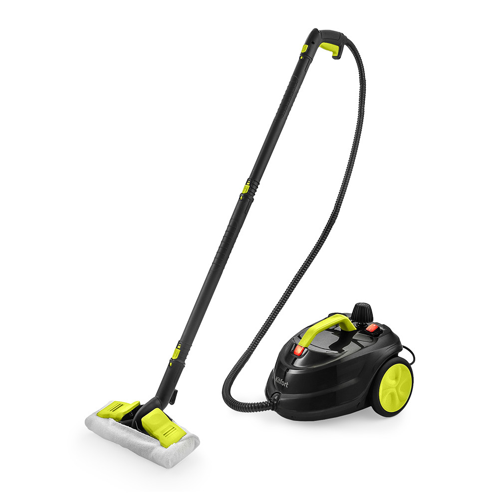 

Пароочиститель Kitfort KT-9104-2 черно-салатовый