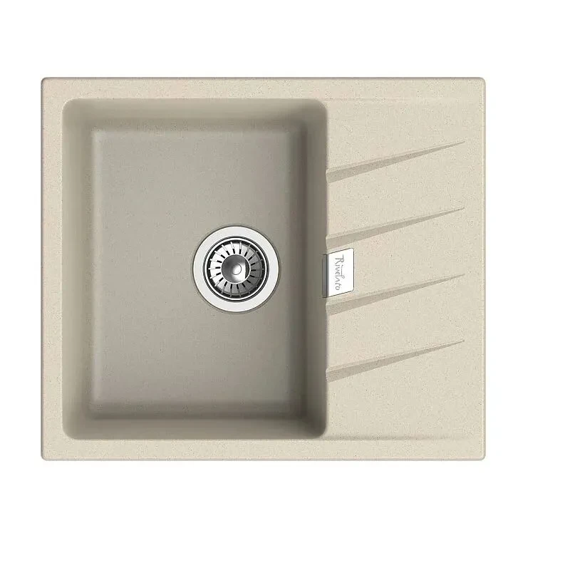 

Кухонная мойка Rivelato RAUM 58 1-чаша 580*500мм beige scuro