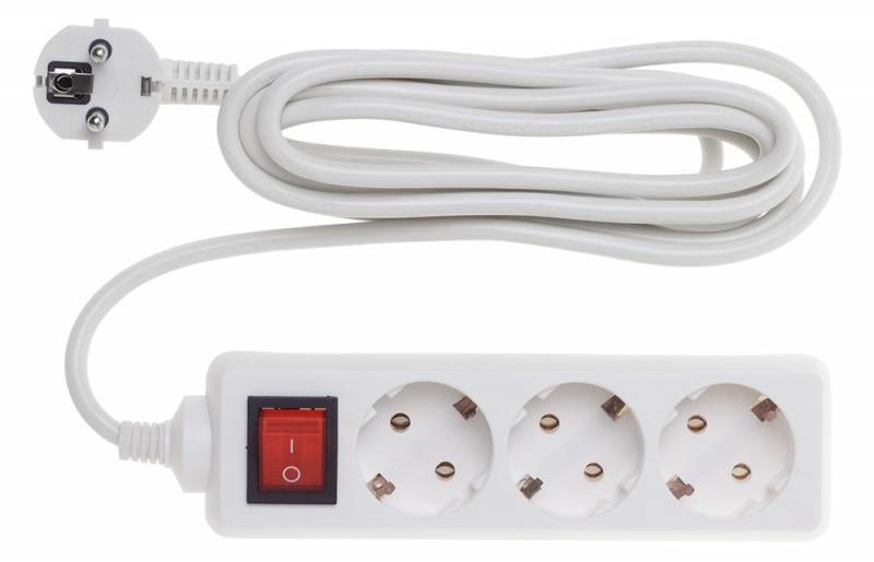 

Удлинитель Buro BU-PS3.3/W (3м, 3роз.) белый