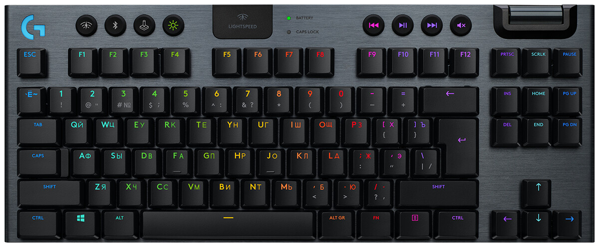 

Клавиатура Logitech G915 TKL Lightspeed черный (920-009536)