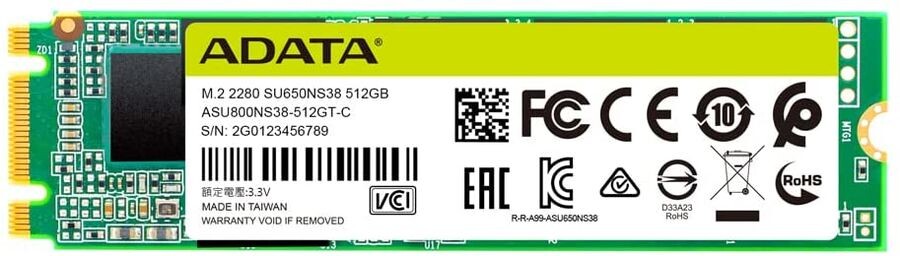 

SSD накопитель A-Data Ultimate SU650 512ГБ (ASU650NS38-512GT-C)