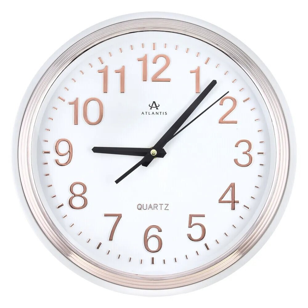 

Часы настенные Atlantis TLD-35149 white/rose gold