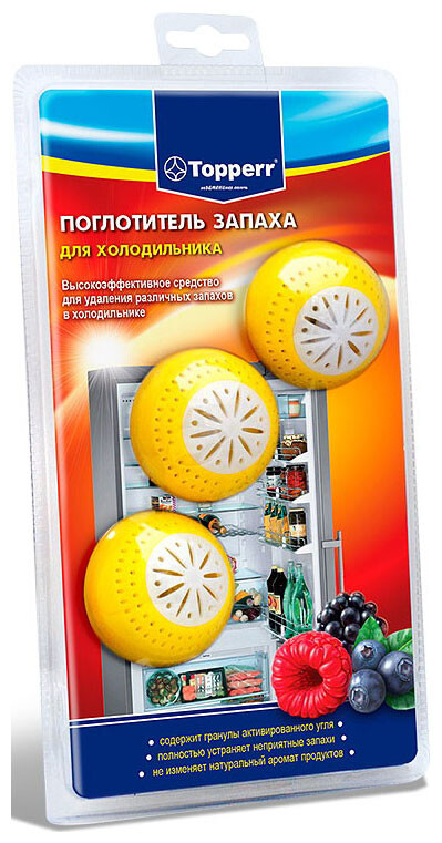 

Аксессуар для холодильников Topperr 3113 Поглотитель запаха (шары 3шт )