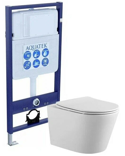 

Комплект инсталляции Aquatek SET ВЕГА cmp (рама INS-0000012 без клав. и крепежа+унитаз компакт ВЕГА AQ1904-00)