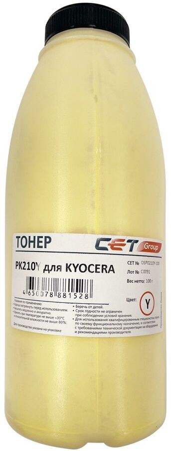 

Тонер Cet PK210 OSP0210Y-100 желтый бутылка 100гр