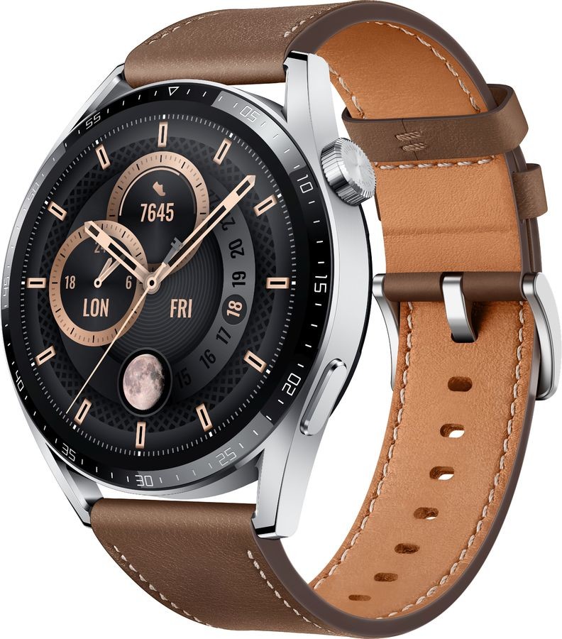 

Умные часы Huawei Watch GT 3 46мм серебристый/коричневый (Jupiter-B19V/B29V/55026973)