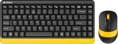 

Комплект мыши и клавиатуры A4Tech Fstyler FG1110 черный/желтый