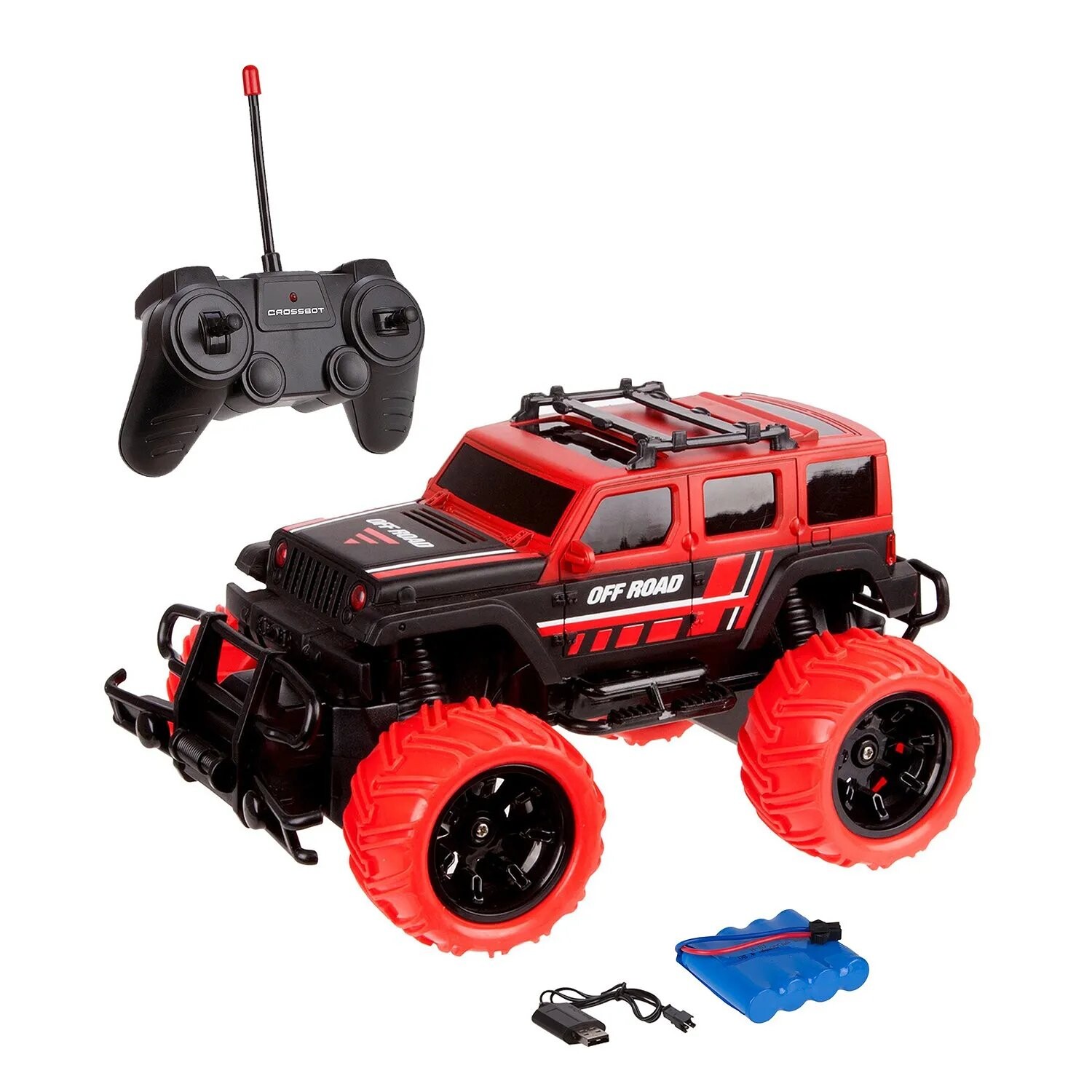 

Игрушка на радиоуправлении Crossbot Трофи Герой черно-красный (870595)