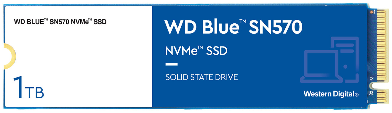 

SSD накопитель Western Digital Blue SN570 1ТБ M2.2280 (WDS100T3B0C)