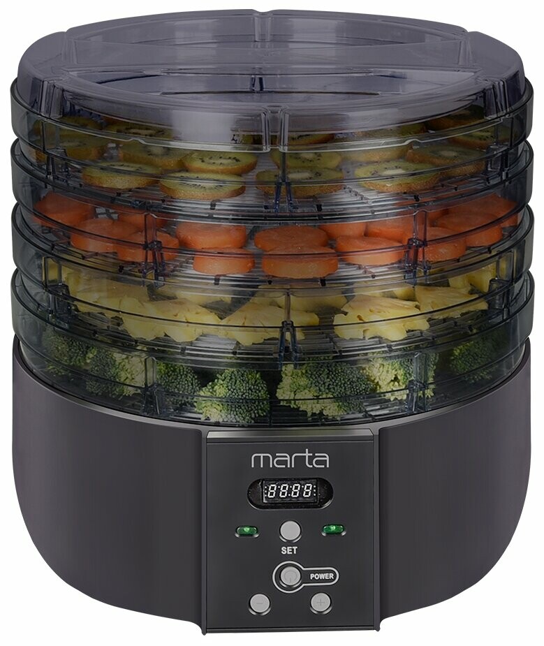 

Сушилка для продуктов Marta MT-FD1886J черный жемчуг