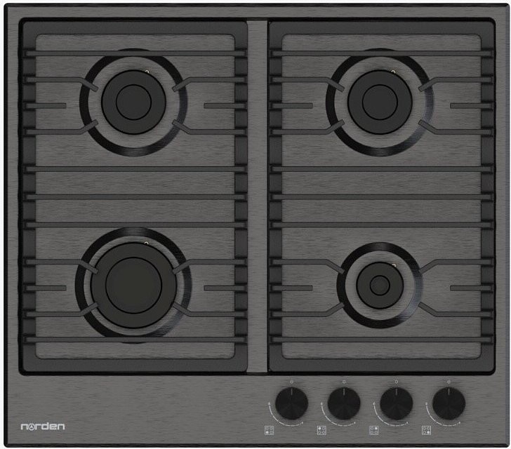 

Газовая варочная панель Norden ANTIQUE 64G MIX FFD DARK INOX